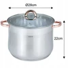 Klausberg GASTRONOMINIS PUODAS, AUKŠTAS 13L 28cm SU dangteliu, INDUKCINIS, Plieninis