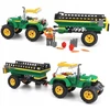 Klocki Blocki MyFarm traktorius su priekaba 375x255x60 mm Icom