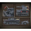 K&M Karinis BLOCKS priešlėktuvinis tankas WW2 675el + 3 figūrėlės + ginklai (KL32)