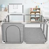 K&M Kojec vaikams Suchy Baseinas Kwadrat Pilka su Koszem 125x125 cm I155