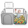 K&M Kojec vaikams Suchy Baseinas Kwadrat Pilka su Koszem 125x125 cm I155