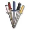 Kniedės, 4,0 x 8,0 mm, AL/PL, RAL3000, 50 vnt.