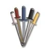 Kniedės, 4,0 x 8,0 mm, AL/PL, RAL9006, 50 vnt.