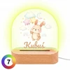 Koala Wood Lampka Nocna Królik Prezent na Roczek Chrzciny Dla Noworodka Drewniana
