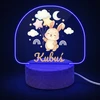 Koala Wood Lampka Nocna Królik Prezent na Roczek Chrzciny Dla Noworodka Drewniana