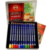 Koh-i-noor Triocolor kreidelės 12 vnt. metalinėje dėžutėje