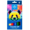 Koh-i-noor Triocolor kreidelės, 24 spalvos, ergonomiškos
