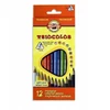 Koh-i-noor Triocolor minkštos kreidelės vaikams, 12 vnt.