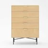 Fotelis Home4You Komoda BASSEL 80x40xH114cm, 3D melaminas