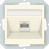 Kompiuterio lizdas, 2 x RJ45, be rėmelio Vilma QR1000, dramblio kaulo sp.