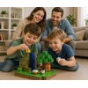 Konave Pixele 3D magnetiniai blokeliai 154 vnt. + 4 figūrėlės blokelių RINKINYS
