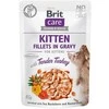 Konservuotas ėdalas katėms Brit Care Cat Kitten Fillets in Gravy kalakutiena, 85 g