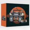 KONSTRUKCINIAI BLAKAI RETRO BOOM BOX RADIJO KASETĖS ĮRAŠYMAS 3D 168 EL