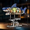 KONSTRUKCINIAI BLAKAI SHARK MECHANINĖ FIGŪRA MODELIS RYKLĖ SU ŠVIESA 687 vnt.