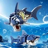 KONSTRUKCINIAI BLAKAI SHARK MECHANINĖ FIGŪRA MODELIS RYKLĖ SU ŠVIESA 687 vnt.