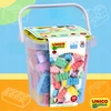 KONSTRUKCINIAI BLOKAI UNICO PASTEL BUCKET 2IN1 STATYBINĖ PLOKŠTE