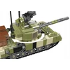 Konstrukciniai blokeliai Mould King 24073: Tankas T-72b3 su karine stovykla