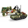 Konstrukciniai blokeliai Mould King 24073: Tankas T-72b3 su karine stovykla