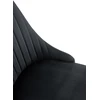 Kontrast Modernus juodas "velvet" stalas "glamour" stiliaus, 89 cm aukščio