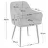 Kontrasto MINŠTA KĖDĖ FOTOŠAS VALGAMOSIS SVETAINE VELŪRAS JULIA III KT202 TAUPE BEIGE