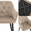 Kontrasto MINŠTA KĖDĖ FOTOŠAS VALGAMOSIS SVETAINE VELŪRAS JULIA III KT202 TAUPE BEIGE