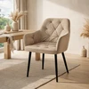 Kontrasto MINŠTA KĖDĖ FOTOŠAS VALGAMOSIS SVETAINE VELŪRAS JULIA III KT202 TAUPE BEIGE