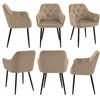 Kontrasto MINŠTA KĖDĖ FOTOŠAS VALGAMOSIS SVETAINE VELŪRAS JULIA III KT202 TAUPE BEIGE
