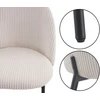 Kontrasto ŠIUOLAIKINĖ STILINGA KĖDĖ VIRTUVĖ VALGOMAS SVETAINE SVETAINE INES KT207 VELUTINIAI BEIGE