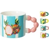 KOOPMAN Porcelianinis puodelis su vaisių motyvu 340 ml DN1802010 1 vnt.