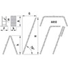 Itoss Kopėčios aliuminės, sulankstomos 4 dalių FORTE | 4x4 pakopų 237-468cm