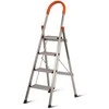 Kopėčios HERVIN EQUIPMENT, alium. buitinės, 4 pakopų, platūs laipteliai, ergonomiška rankena, 1510 mm, CL-ER4