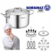 Korkmaz Tradicinis puodas iš nerūdijančio plieno 6.2L Puodas INDUKCINĖS DUJINĖS viryklės