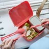 Koziol Raudonas Priešpiečių dėžutė rinkinys pusryčiams, 4 vnt.