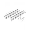 Kreipiamieji bėgiai GRAPHITE 2 x 700 mm su jungtimi ir spaustukais