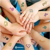 KREOleo GLITTER TATTUOS DIDELIS TATUiruočių rinkinys, PLAUNAMI ŠABLONAI, GLITTER