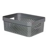 Krepšelis CURVER Infinity RECYCLED, plastikinis, tamsiai pilkos spalvos, h14 x 27 x 36 cm, 11 L