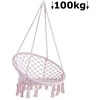 Krėslas-sūpynės Ø60cm/maks.100kg rusvai pilkas