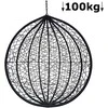 Krėslo-sūpynių krepšys CH-FC1071B W105xH120xØ70cm juodas