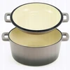 Krisber KIETAS 2 viename emaliuotas ketaus KETAUS 26 cm keptuvė 4,8 l DUJŲ INDUKCINĖ PILKA