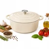 Krisberg Emaliuotas KETUS PUODAS 5,9L Emaliuotas su dangteliu INDUKCINĖ DUJINĖ ORŠINĖ 28cm