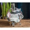 Krosno STIKLINIS PIGGY BANKAS ATIDARYMAS SU SPYNA, GRAVIRUOTAS, DIDELIS