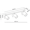 Lubinis šviestuvas Tk_Lighting Šviestuvas nukreipiamasis TK Lighting Top 6176, 30 W, GU10