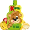 KUBUŚ vaisių putėsiai 100% bananų obuoliai 100 g x 12 vnt. VAIKAMS