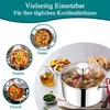 Kuchenne INDUKCINIS GAMYBOS PUODAS 22cm 4,8L 3 sluoksnių plieno dangtis