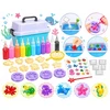 KŪRYBINGAS UGDYMO RINKINYS VAIKAMS, MAGIC GEL, VANDENS FIGURĖLĖS, UV SPALVOS