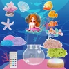 KŪRYBINIS RINKINYS MERMAID LED NAKTINIS LAMPAS KINETINIS SMĖLIS DIY VAIKAMS