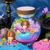 KŪRYBINIS RINKINYS MERMAID LED NAKTINIS LAMPAS KINETINIS SMĖLIS DIY VAIKAMS