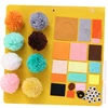 KŪRYBINIS RINKINYS VAIKAMS, DIY POMPOMS, PLASTIKAS, 10 POMPOMŲ, LINKSMUMAS, MOKYMASIS
