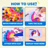 KŪRYBINIS RINKINYS VAIKAMS POMPOMS DIY DIY 3-6 METŲ GYVŪNAMS