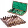 Kvadratas - CONSUL LUX medinės šachmatų figūrėlės - 48 x 48 cm - Metalinės svertinės figūrėlės